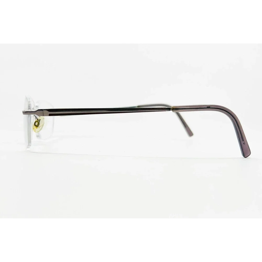 Pure Eyewear Eyeglasses Mens Gray Rimless Titanium Valor 203 52-18-140